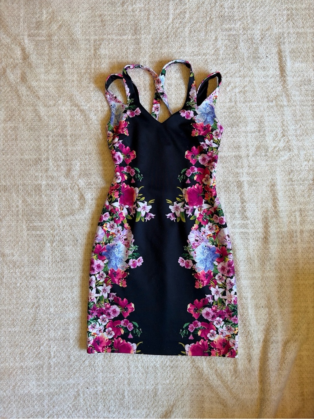 GUESS Floral Bodycon Y2K Mini Dress